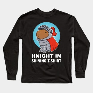 Knight in shining t-shirt Capybara Knight Costume Long Sleeve T-Shirt